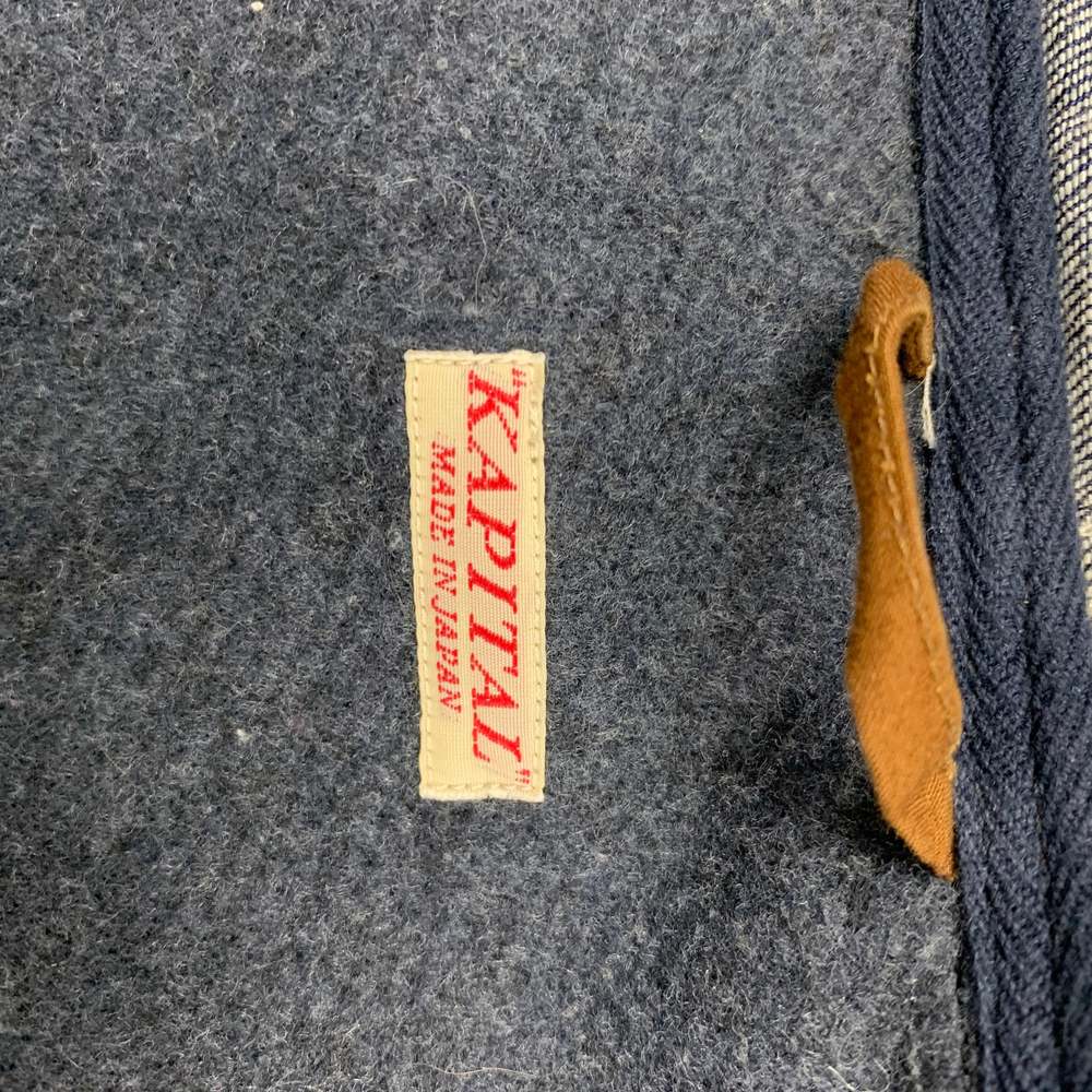 KAPITAL Indigo Contrast Stitch Cotton Hooded Jacket - Picture 6 of 6